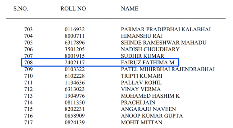 Fairuz in Final list